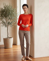 Women's Cropped Knit Cashmere Sweater