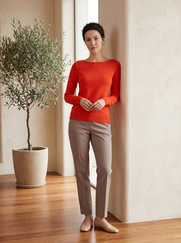Women's Cropped Knit Cashmere Sweater candidate collection image