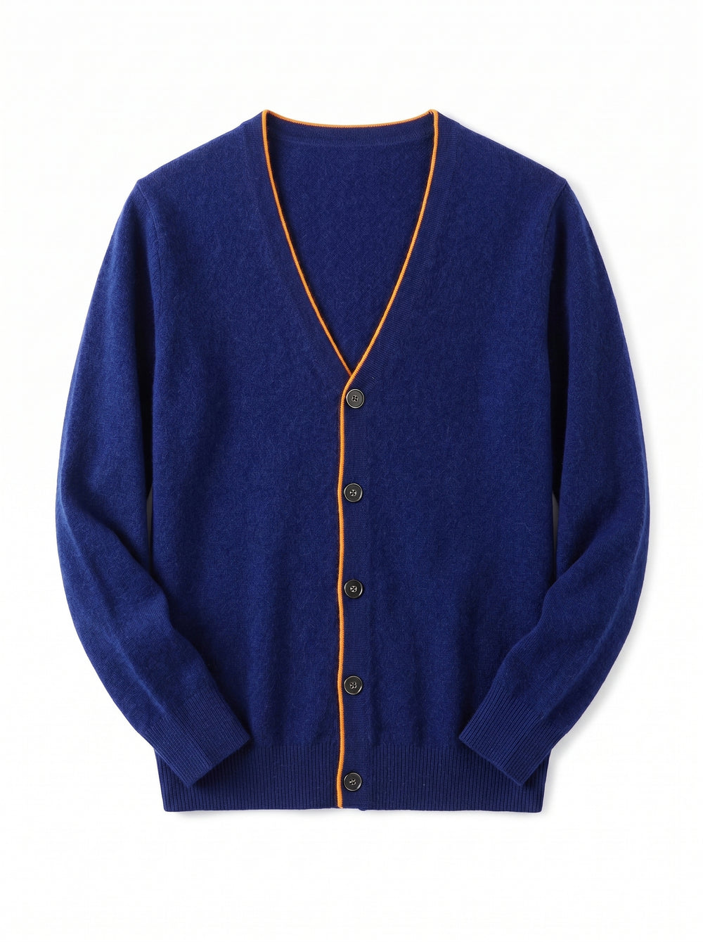 Men's V-Neck Cashmere Cardigan — Blue