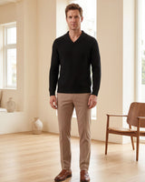Shawl Collar Cable Knit Pullover