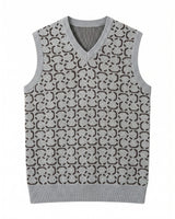 ZHILIFS | Men's Grey V-Neck Sweater Vest — Grey