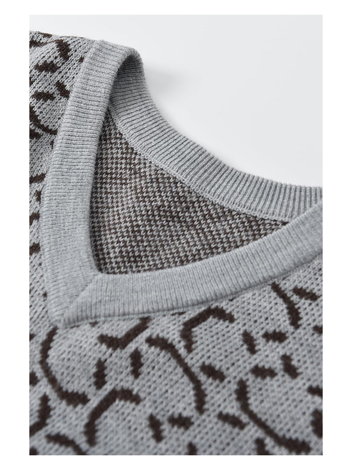 ZHILIFS | Men's Grey V-Neck Sweater Vest — Grey