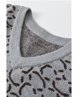 ZHILIFS | Men's Grey V-Neck Sweater Vest — Grey