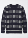 ZHILIFS | Men's Dark Blue Crew Neck Pullover