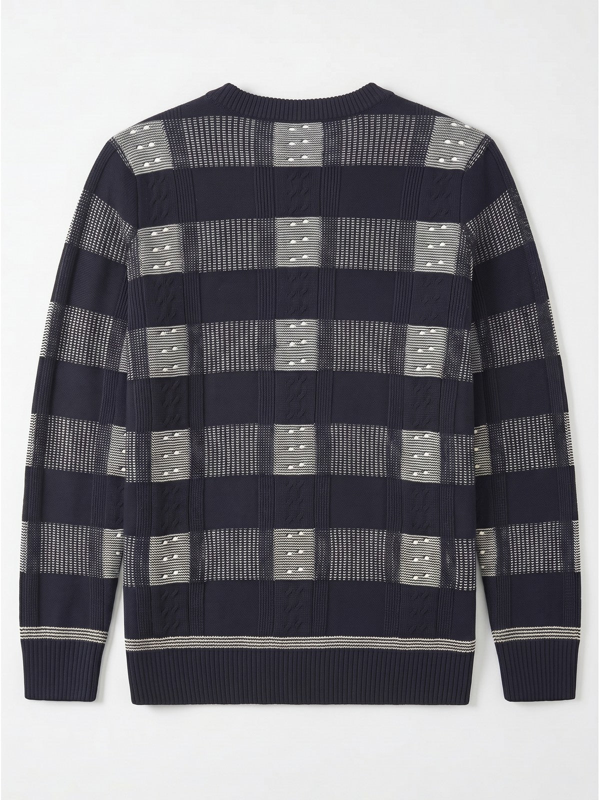 ZHILIFS | Men's Dark Blue Crew Neck Pullover — Dark Blue