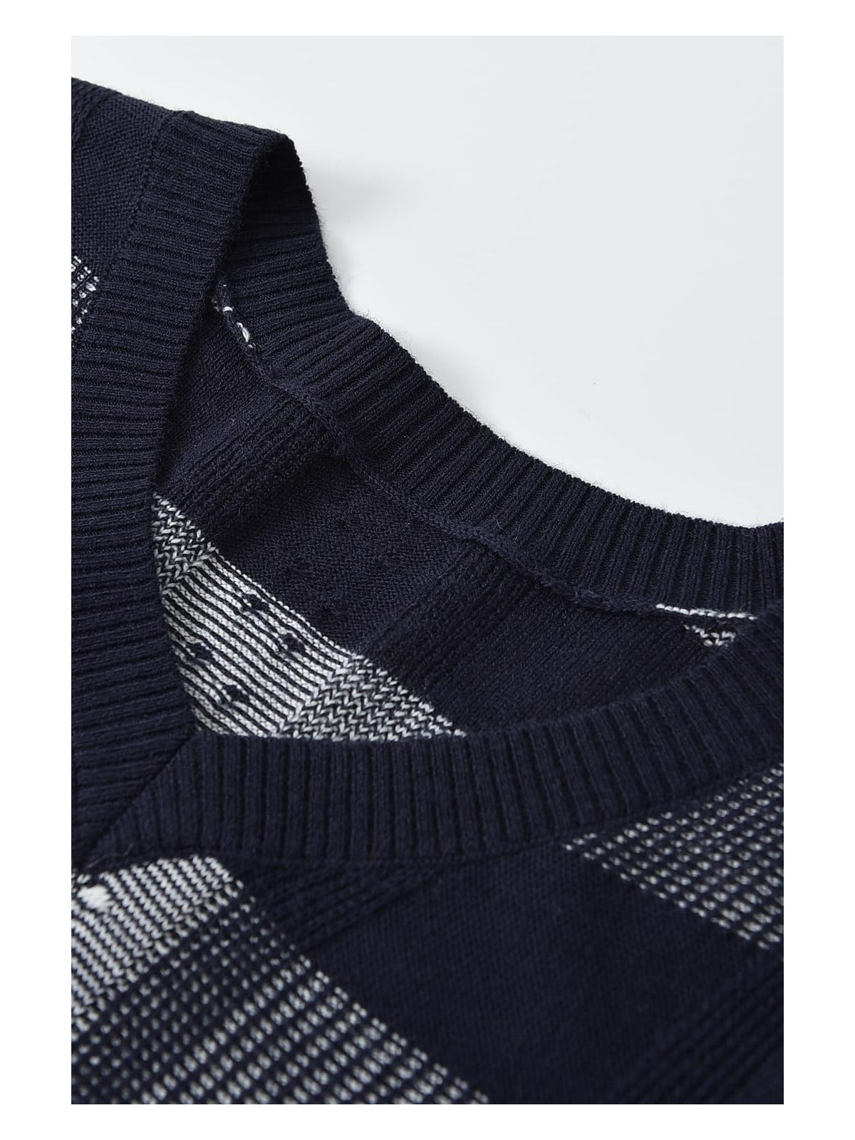 ZHILIFS | Men's Dark Blue Crew Neck Pullover — Dark Blue
