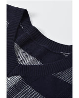 ZHILIFS | Men's Dark Blue Crew Neck Pullover — Dark Blue