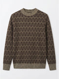 ZHILIFS | Men's Brown Crew Neck Pullover