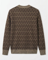 ZHILIFS | Men's Brown Crew Neck Pullover — Brown