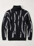 Men's Patterned Turtleneck Pullover