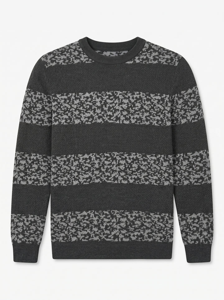 ZHILIFS | Men's Dark Grey Crew Neck Pullover alternate view