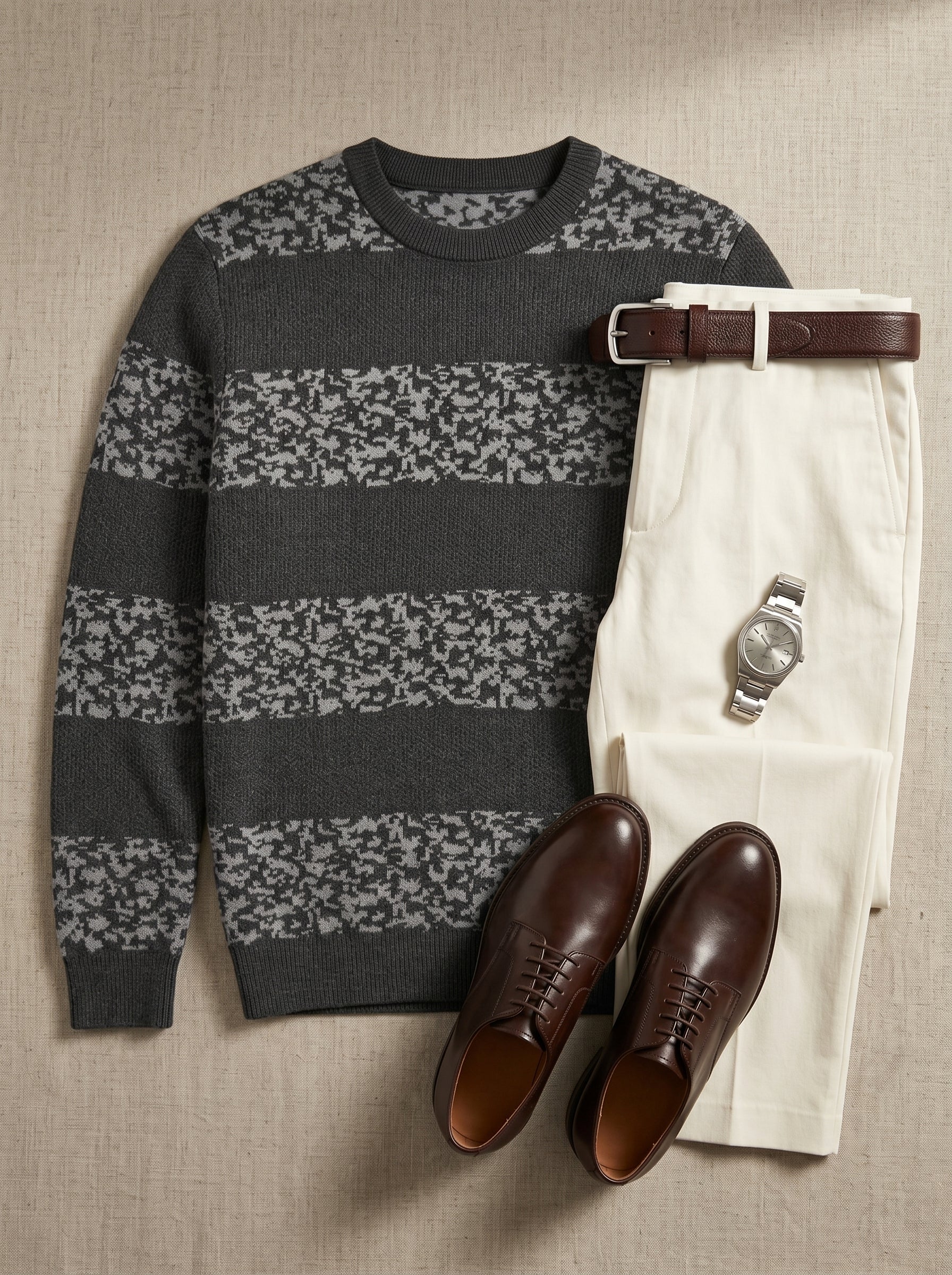 ZHILIFS | Men's Dark Grey Crew Neck Pullover — Dark Grey