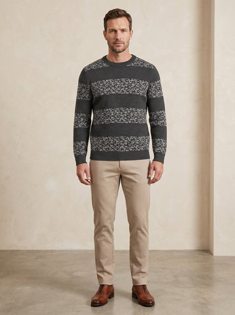 ZHILIFS | Men's Dark Grey Crew Neck Pullover