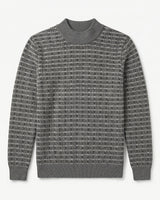 ZHILIFS | Men's Dark Grey Mock Neck Pullover — Dark Grey