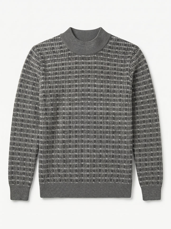 ZHILIFS | Men's Dark Grey Mock Neck Pullover alternate view