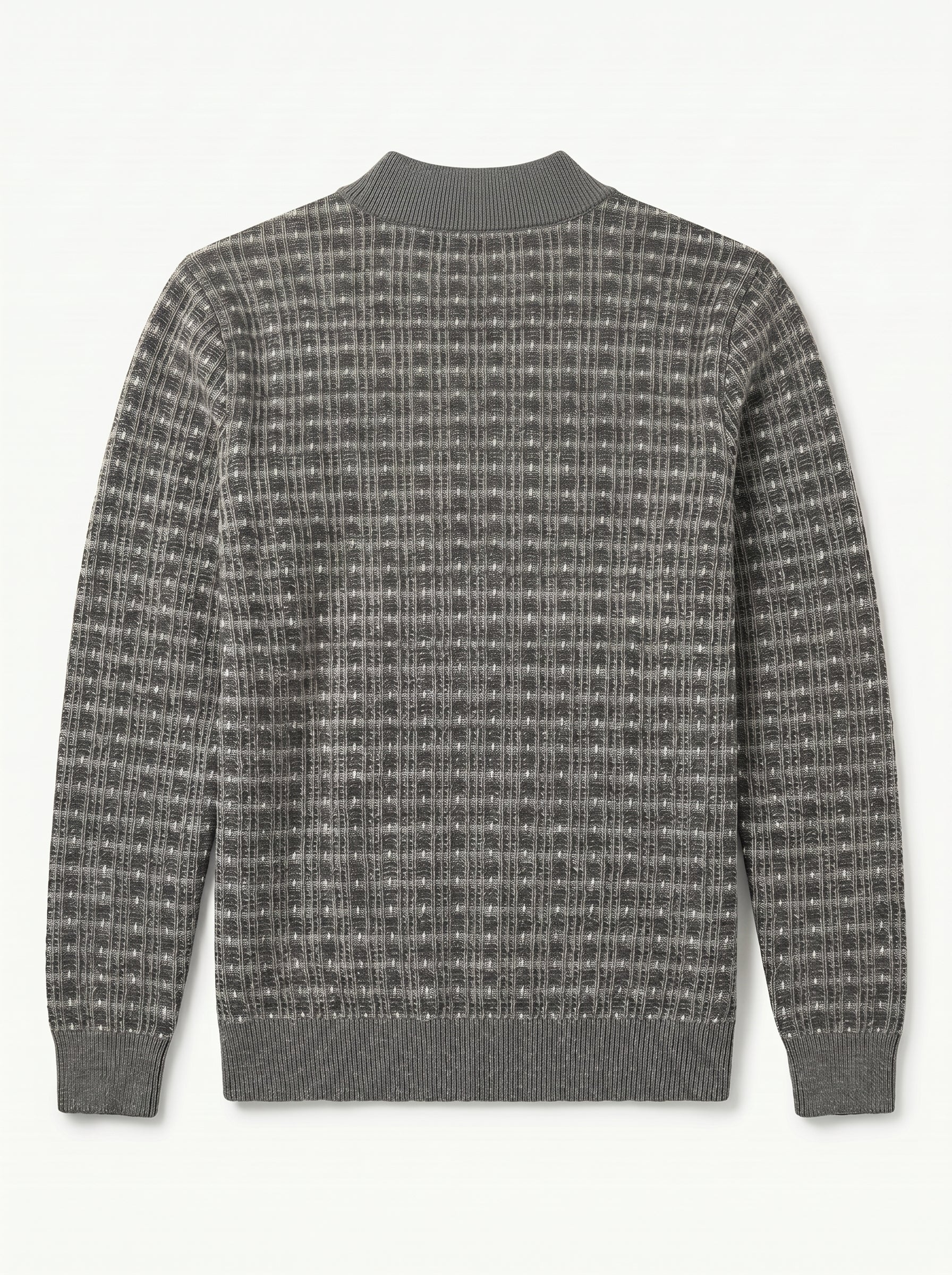 ZHILIFS | Men's Dark Grey Mock Neck Pullover — Dark Grey
