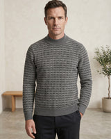 ZHILIFS | Men's Dark Grey Mock Neck Pullover — Dark Grey