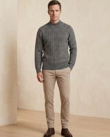 ZHILIFS | Men's Dark Grey Mock Neck Pullover — Dark Grey