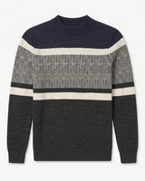 ZHILIFS | Men's Navy Mock Neck Pullover — Navy