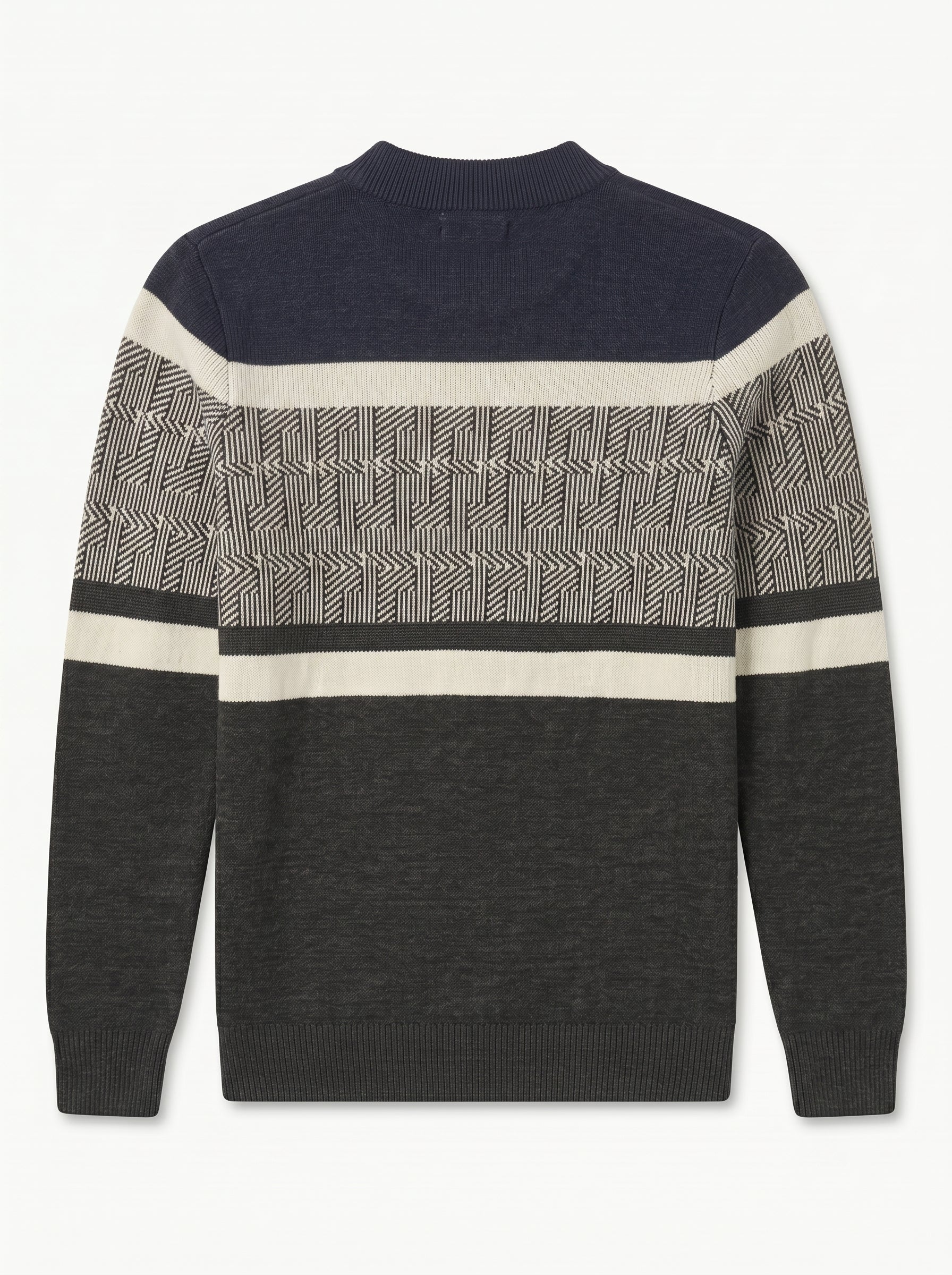 ZHILIFS | Men's Navy Mock Neck Pullover — Navy