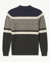 ZHILIFS | Men's Navy Mock Neck Pullover — Navy