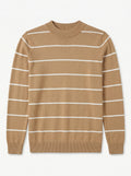 ZHILIFS | Men's Brown Mock Neck Pullover