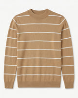 ZHILIFS | Men's Brown Mock Neck Pullover — Brown