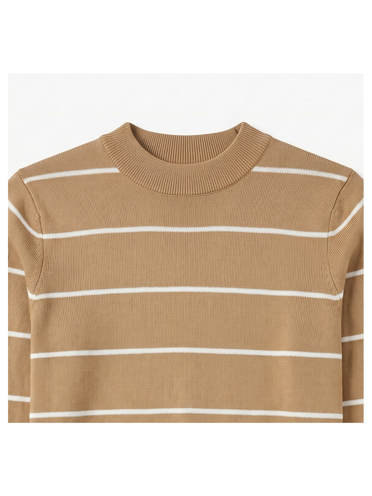 ZHILIFS | Men's Brown Mock Neck Pullover — Brown