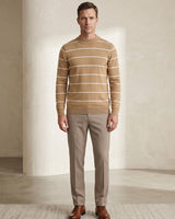 ZHILIFS | Men's Brown Mock Neck Pullover — Brown