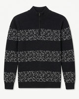 ZHILIFS | Men's Quarter Zip Mock Neck Pullover — Black