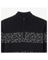 ZHILIFS | Men's Quarter Zip Mock Neck Pullover — Black