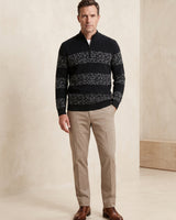 ZHILIFS | Men's Quarter Zip Mock Neck Pullover — Black