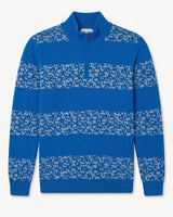 ZHILIFS | Men's Quarter Zip Mock Neck Pullover — Blue