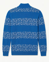 ZHILIFS | Men's Quarter Zip Mock Neck Pullover — Blue