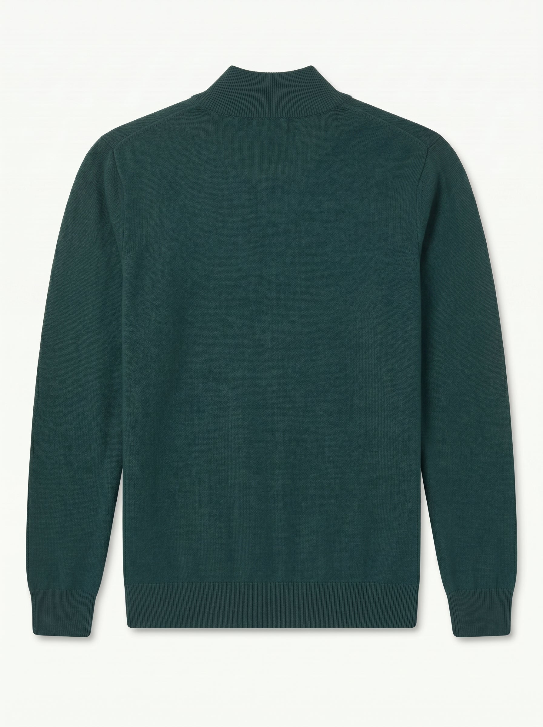 ZHILIFS | Men's Quarter Zip Mock Neck Pullover — Dark green