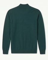ZHILIFS | Men's Quarter Zip Mock Neck Pullover — Dark green