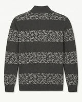 ZHILIFS | Men's Quarter Zip Mock Neck Pullover — Grey
