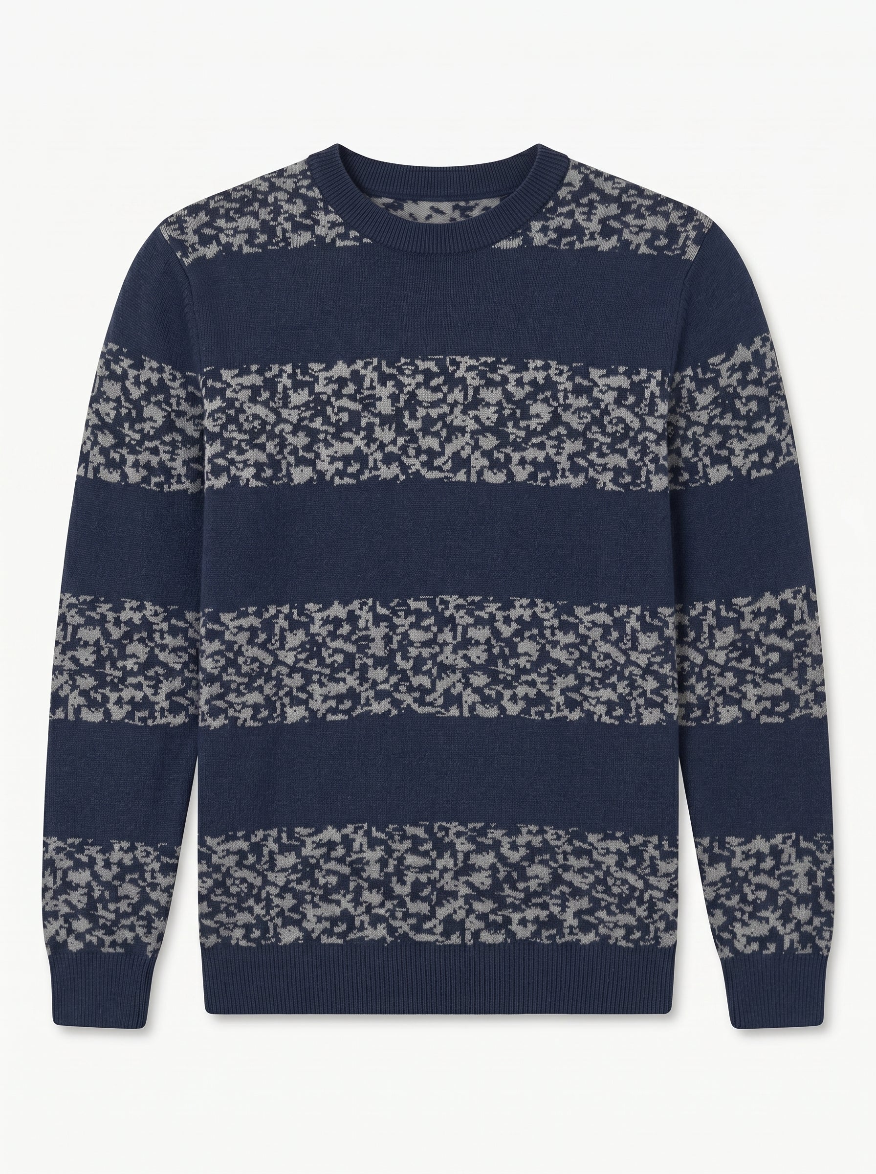 ZHILIFS | Men's Quarter Zip Mock Neck Pullover — Navy