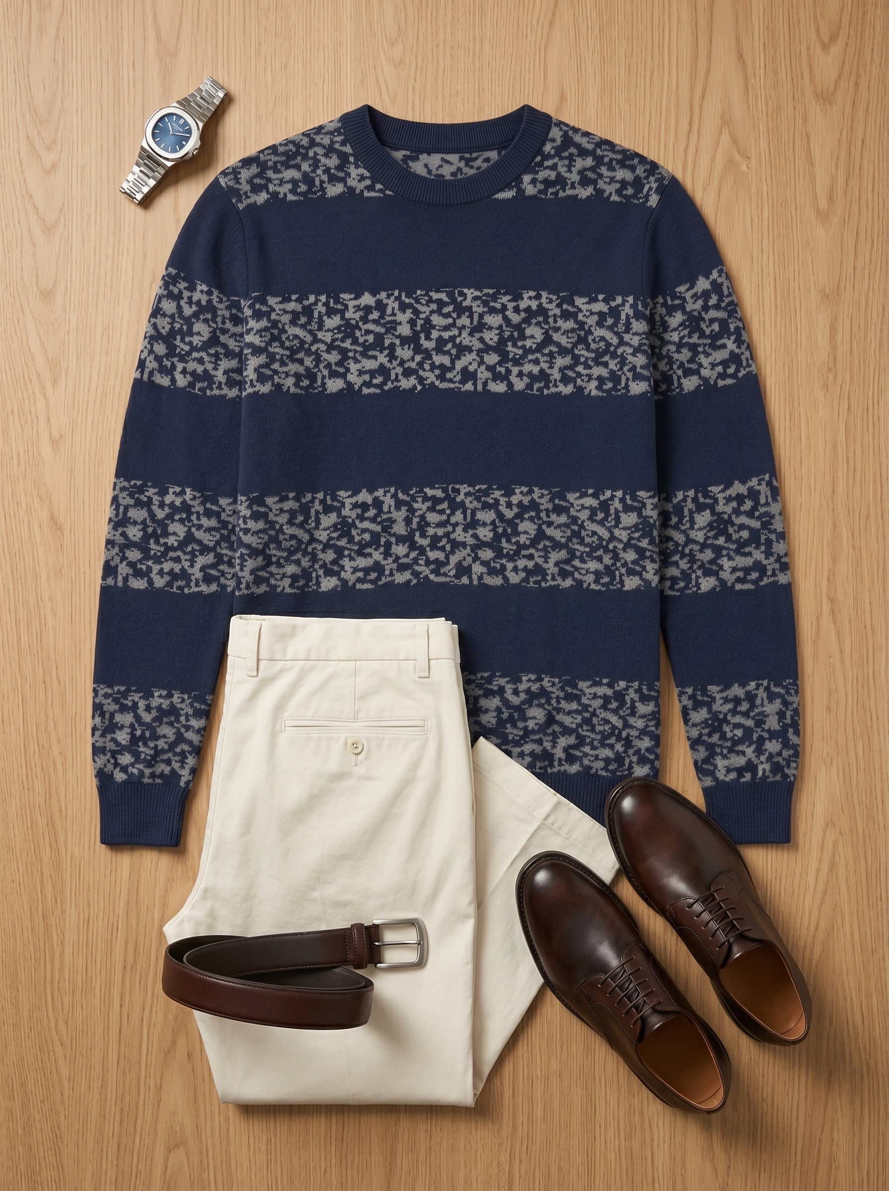 ZHILIFS | Men's Quarter Zip Mock Neck Pullover — Navy
