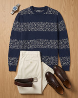 ZHILIFS | Men's Quarter Zip Mock Neck Pullover — Navy