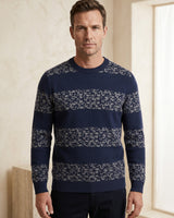 ZHILIFS | Men's Quarter Zip Mock Neck Pullover — Navy