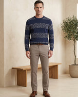 ZHILIFS | Men's Quarter Zip Mock Neck Pullover — Navy