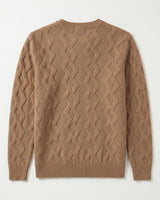 ZHILIFS | Men's Cable Crew Neck Pullover — Brown