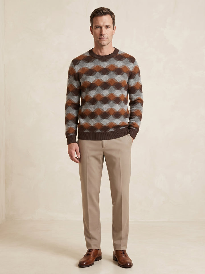 ZHILIFS | Men's Patterned Crew Neck Pullover candidate collection image