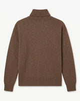 ZHILIFS | Men's Brown Mock Neck Pullover — Brown