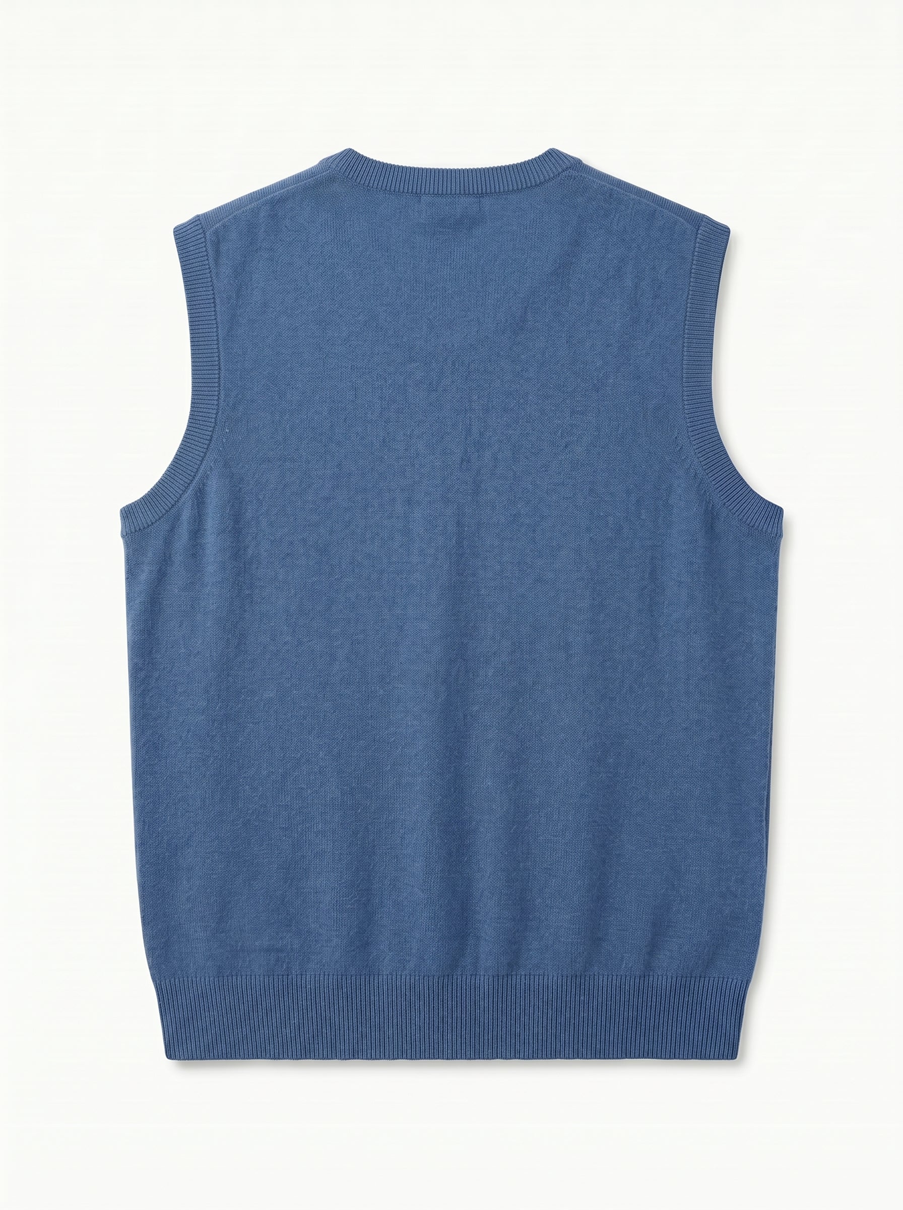 ZHILIFS | Men's V-Neck Sweater Vest — Blue