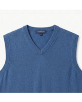 ZHILIFS | Men's V-Neck Sweater Vest — Blue