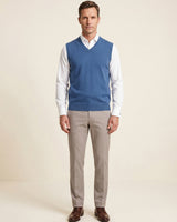ZHILIFS | Men's V-Neck Sweater Vest — Blue