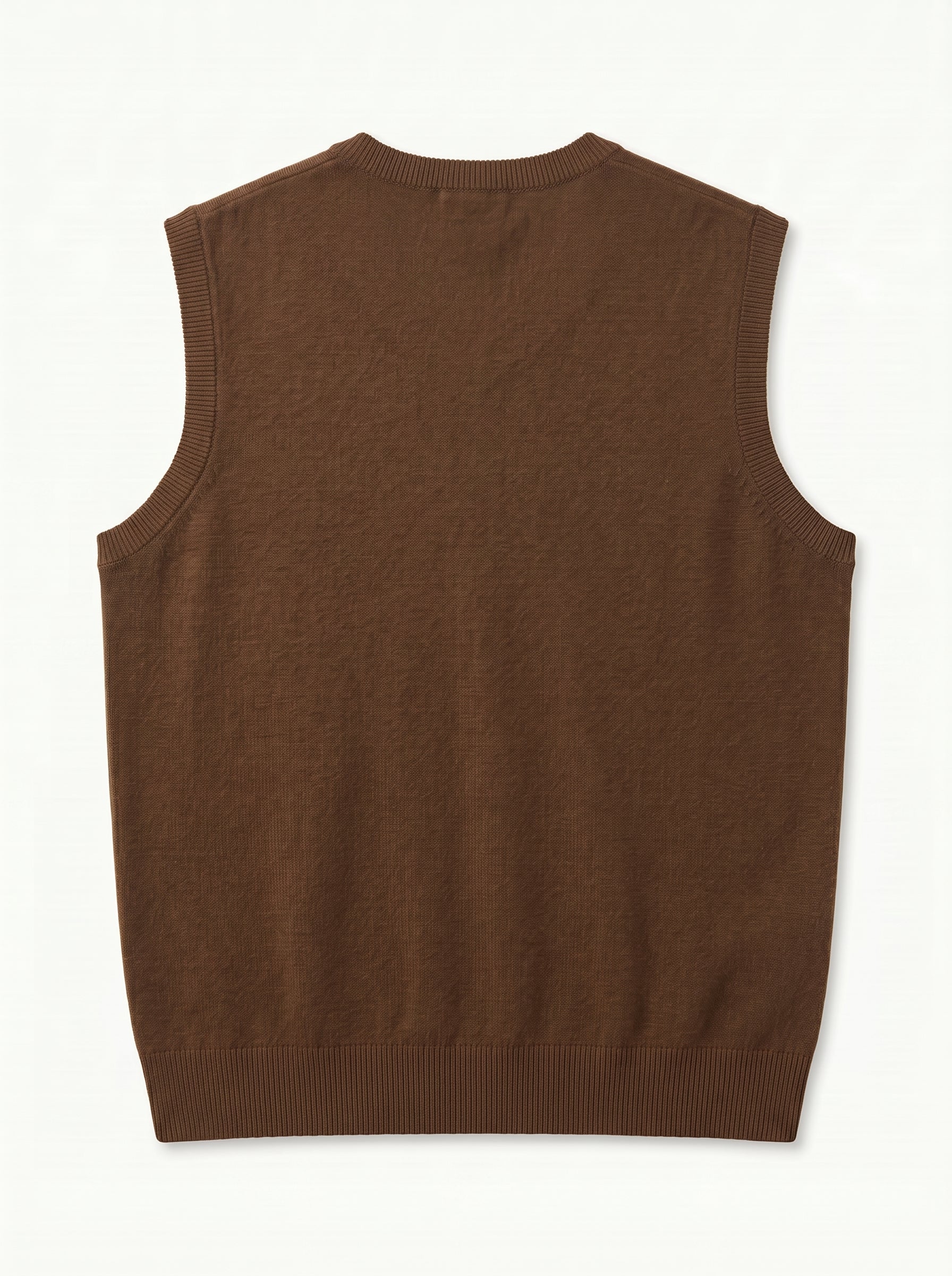 ZHILIFS | Men's V-Neck Sweater Vest — Bronze