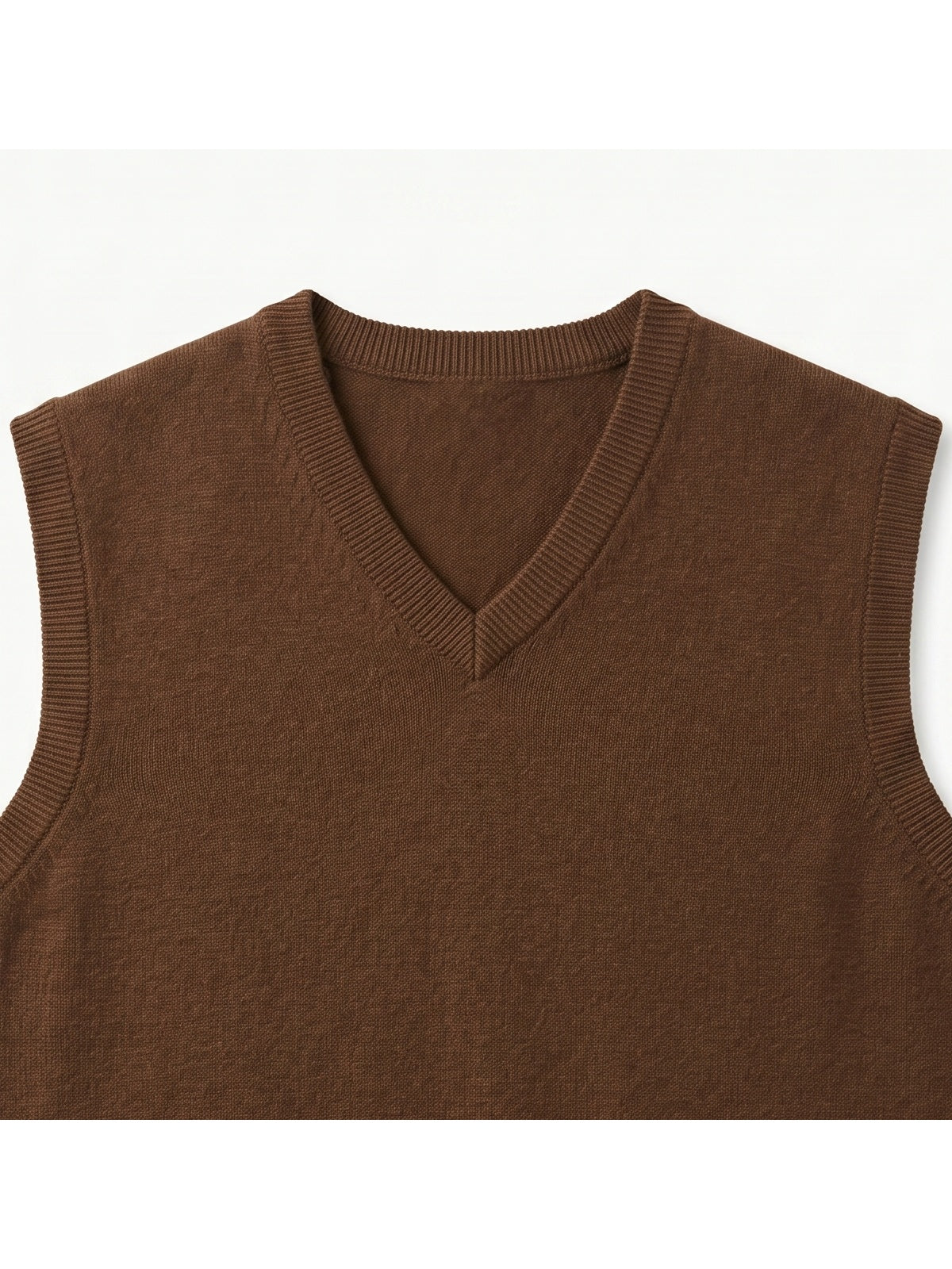 ZHILIFS | Men's V-Neck Sweater Vest — Bronze